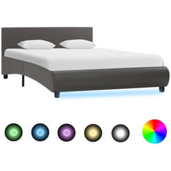 Giroletto con led Grigio in Similpelle 120x200 cm - Vidaxl