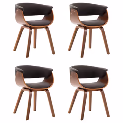 vidaXL Sedie da Pranzo 4 pz Grigie in Legno Piegato e Tessuto - Vista aggiuntiva 2