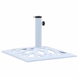 vidaXL Base Ombrellone Bianca 12 kg 49 cm in Ghisa - Vista aggiuntiva 2