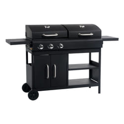 VidaXL 47388 barbecue per l'aperto e bistecchiera Kettle Carbone + gas naturale Nero, Acciaio inox 8400 W