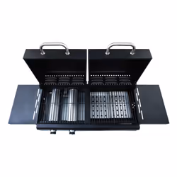 VidaXL 47388 barbecue per l'aperto e bistecchiera Kettle Carbone + gas naturale Nero, Acciaio inox 8400 W - Vista aggiuntiva 4