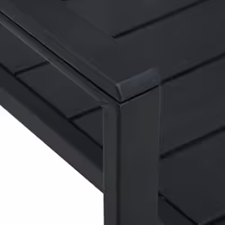VidaXL 47885 sedia da esterno Terrazzo Polietilene ad alta intensità, Acciaio Nero - Vista aggiuntiva 7