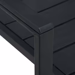 VidaXL 47886 sedia da esterno Terrazzo Polietilene ad alta intensità, Acciaio Nero - Vista aggiuntiva 7