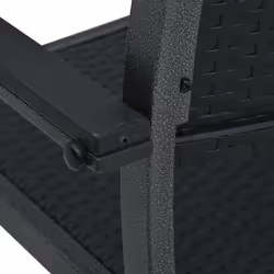 VidaXL 47890 sedia da esterno Terrazzo Plastica, Acciaio Nero - Vista aggiuntiva 6
