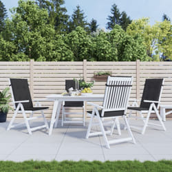 Vidaxl - Cuscini per Sedie 4 pz Neri 120x50x3 cm in Tessuto