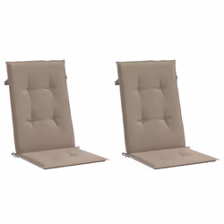 vidaXL Cuscini per Sedie Alte 2 pz Tortora 120x50x3 cm in Tessuto - Vista aggiuntiva 3