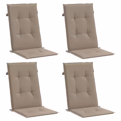 vidaXL Cuscini per Sedie Alte 4 pz Tortora 120x50x3 cm in Tessuto - Vista aggiuntiva 3