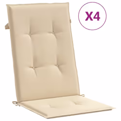 vidaXL Cuscini per Sedie 4 pz Beige 120x50x3 cm in Tessuto - Vista aggiuntiva 2