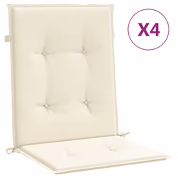 vidaXL Cuscini per Sedia 4 pz Crema 100x50x3 cm in Tessuto Oxford - Vista aggiuntiva 2