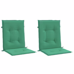 vidaXL Cuscini per Sedia 2 pz Verdi 100x50x3 cm in Tessuto Oxford - Vista aggiuntiva 3