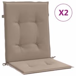 vidaXL Cuscini per Sedia 2 pz Tortora 100x50x3 cm in Tessuto Oxford - Vista aggiuntiva 2