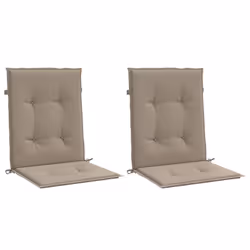 vidaXL Cuscini per Sedia 2 pz Tortora 100x50x3 cm in Tessuto Oxford - Vista aggiuntiva 3