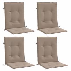 vidaXL Cuscini per Sedia 4 pz Tortora 100x50x3 cm in Tessuto Oxford - Vista aggiuntiva 3