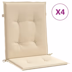 vidaXL Cuscini per Sedia 4 pz Beige 100x50x3 cm in Tessuto Oxford - Vista aggiuntiva 2