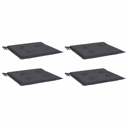 vidaXL Cuscini per Sedia 4 pz Antracite 40x40x4 cm in Tessuto Oxford - Vista aggiuntiva 3