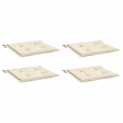 vidaXL Cuscini per Sedia 4 pz Crema 40x40x4 cm in Tessuto Oxford - Vista aggiuntiva 3