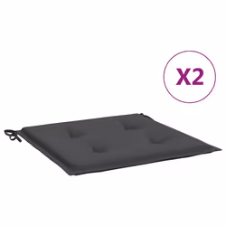 vidaXL Cuscini per Sedia 2 pz Antracite 50x50x4 cm in Tessuto Oxford - Vista aggiuntiva 2