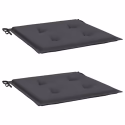vidaXL Cuscini per Sedia 2 pz Antracite 50x50x4 cm in Tessuto Oxford - Vista aggiuntiva 3