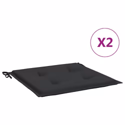 vidaXL Cuscini per Sedia 2 pz Neri 50x50x4 cm in Tessuto Oxford - Vista aggiuntiva 2