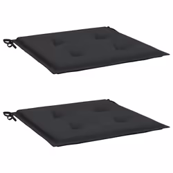 vidaXL Cuscini per Sedia 2 pz Neri 50x50x4 cm in Tessuto Oxford - Vista aggiuntiva 3