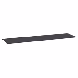 vidaXL Cuscino per Panca Nero 200x50x4 cm in Tessuto Oxford - Vista aggiuntiva 2