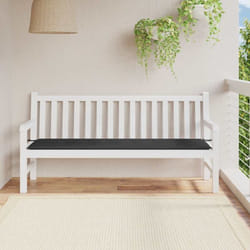 Cuscino per Panca, Comodo Cuscino per sgabello Nero 180x50x3 cm in Tessuto Oxford Vidaxl 8258