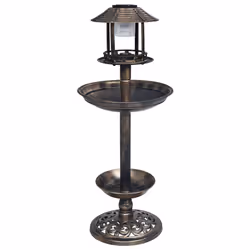 Bagnetto per Uccelli Decorativa con Luci LED Solari in Plasticacod mxl 73183 - Vista aggiuntiva 2