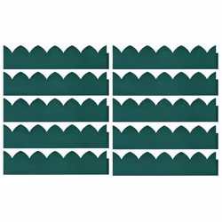 vidaXL Bordature per Prato 10 pz Verdi 65x15 cm in PP - Vista aggiuntiva 2