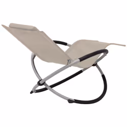 VidaXL 47774 sedia da esterno Salone Seduta imbottita Tessuto, Acciaio galvanizzato Nero, Crema - Vista aggiuntiva 4