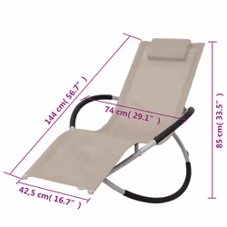 VidaXL 47774 sedia da esterno Salone Seduta imbottita Tessuto, Acciaio galvanizzato Nero, Crema - Vista aggiuntiva 7