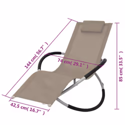 VidaXL 47775 sedia da esterno Salone Seduta imbottita Tessuto, Acciaio galvanizzato Nero, Marrone, Grigio talpa - Vista aggiuntiva 7