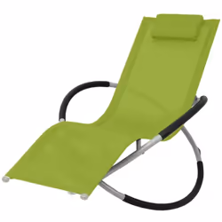 VidaXL 47776, Salone, Seduta imbottita, Tessuto, Acciaio galvanizzato, Nero, Verde, 120 kg, 740 mm