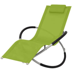 VidaXL 47776 sedia da esterno Salone Seduta imbottita Tessuto, Acciaio galvanizzato Nero, Verde
