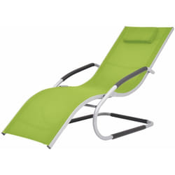 Vidaxl - Lettino Prendisole con Cuscino in Alluminio e Textilene Verde