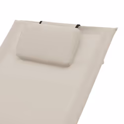 VidaXL 47789 sedia da esterno Salone Seduta imbottita Acciaio, Tessile Crema, Grigio - Vista aggiuntiva 5