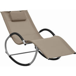 VidaXL 47790 sedia da esterno Salone Seduta imbottita Acciaio, Tessile Grigio, Grigio talpa
