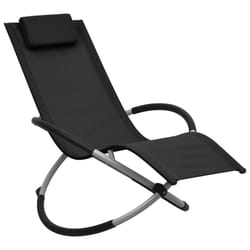 VidaXL 47793 sedia da esterno Salone Seduta imbottita Acciaio Nero, Grigio