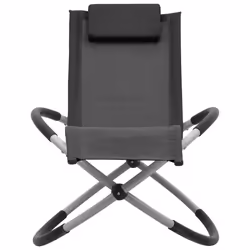 VidaXL 47793 sedia da esterno Salone Seduta imbottita Acciaio Nero, Grigio - Vista aggiuntiva 2