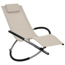 VidaXL 47794 sedia da esterno Salone Seduta imbottita Acciaio Crema, Grigio