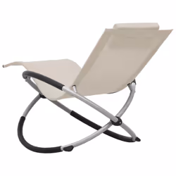 VidaXL 47794 sedia da esterno Salone Seduta imbottita Acciaio Crema, Grigio - Vista aggiuntiva 4