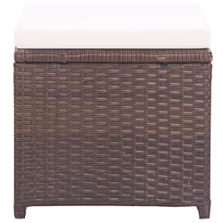 VidaXL 46417 sedia da esterno Terrazzo Seduta imbottita Rattan sintetico Marrone, Crema, Bianco - Vista aggiuntiva 4