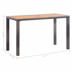 VidaXL 46451 tavolo da esterno Marrone, Antracite - Vista aggiuntiva 6