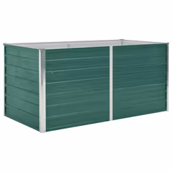 vidaXL Letto di Coltura Rialzato 160x80x77 cm in Acciaio Zincato Verde - Vista aggiuntiva 2