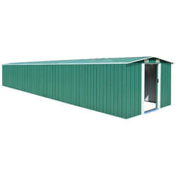 Vidaxl - Capanno da Giardino Verde 257x779x181cm in Acciaio Zincato