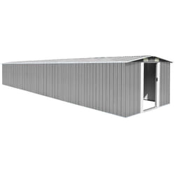 Vidaxl - Capanno da Giardino Grigio 257x779x181 cm in Acciaio Zincato