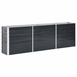 vidaXL Letto Rialzato in Acciaio Zincato 240x40x77 cm Antracite - Vista aggiuntiva 2