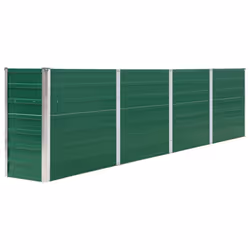 vidaXL Letto di Coltura Rialzato 320x40x77 cm Acciaio Zincato Verde - Vista aggiuntiva 2