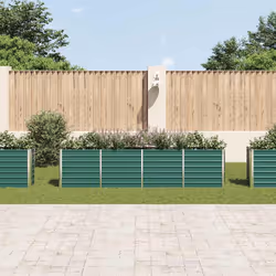 vidaXL Letto di Coltura Rialzato 320x40x77 cm Acciaio Zincato Verde - Vista aggiuntiva 3
