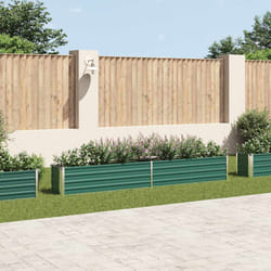 vidaXL Letto Rialzato in Acciaio Zincato 320x40x45 cm Verde