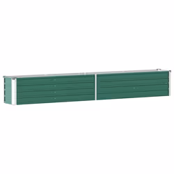 vidaXL Letto Rialzato in Acciaio Zincato 320x40x45 cm Verde - Vista aggiuntiva 2